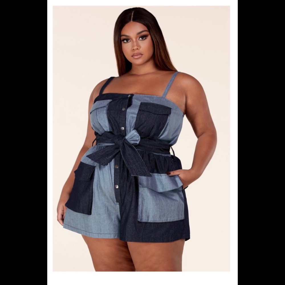 Only 1 left!! Denim Romper